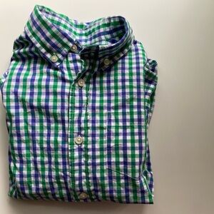 Crewcuts Green and Blue Checkered Shirt / Size 8 / EUC
